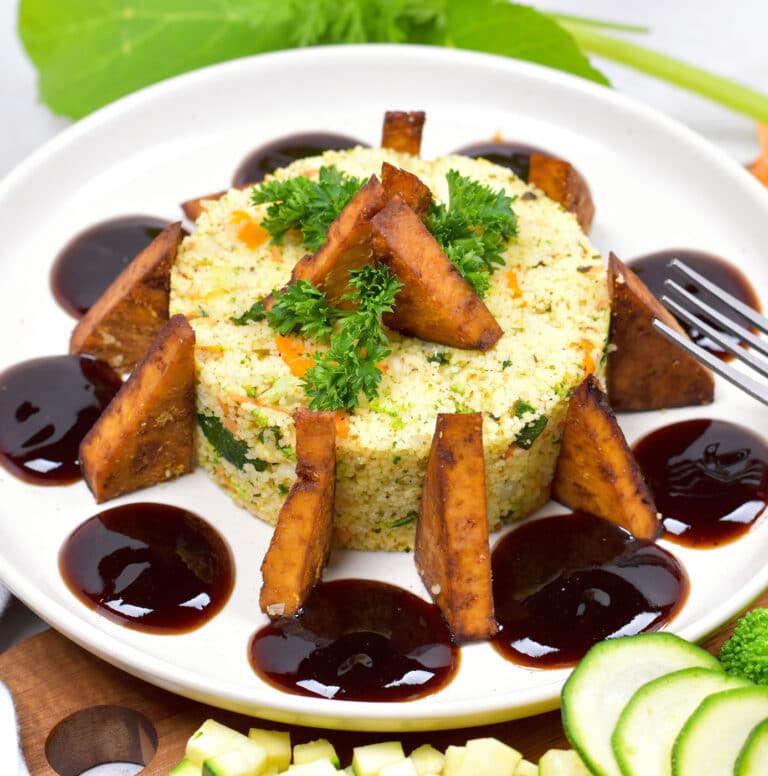 Couscous vegan au tofu tériyaki